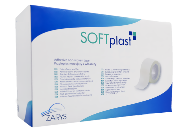 PRZYLEPIEC WŁÓKNINOWY SOFTPLAST LUX 2,5cm x 9,1m - 12 rolek