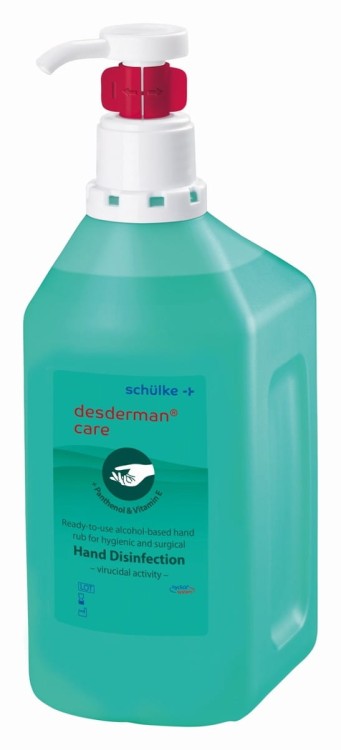 DESDERMAN CARE HYCLICK Z POMPKĄ 1L - preparat do higienicznej i chirurgicznej dezynfekcji dłoni z Pantenolem i wit. E
