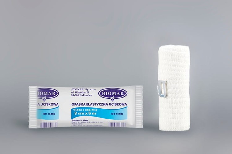 OPASKA ELASTYCZNA Z ZAPINKĄ 8cm*5m BIOMAR