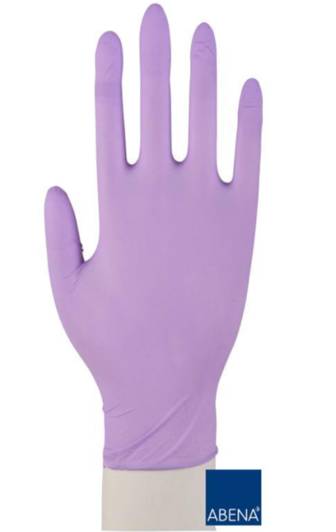 RĘKAWICE NITRYLOWE BEZPUDROWE  FIOLETOWE (LILA) XS  ABENA