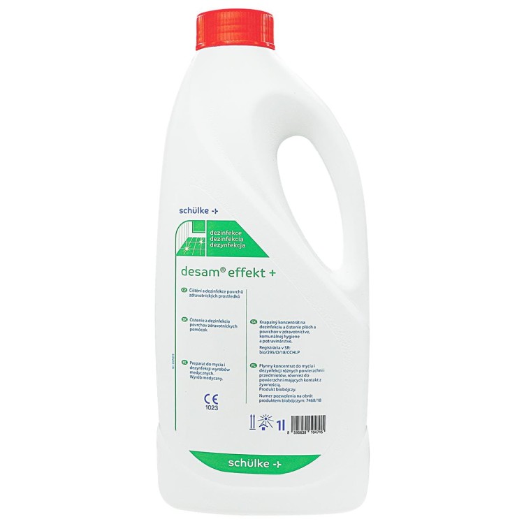 DESAM EFFEKT 1L -Koncentrat do mycia i dezynfekcji powierzchni i  wyrobów medycznych Schulke