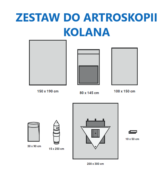 ZESTAW DO ARTROSKOPII KOLANA Z TUNIKĄ I ZBIORNIKIEM NA PŁYNY