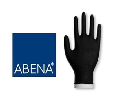 RĘKAWICE NITRYLOWE CZARNE ROZMIAR XS 100sztuk ABENA