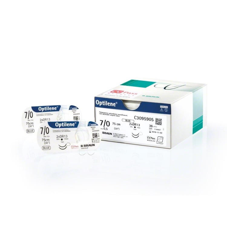 OPTILENE 5/0 45CM DS16 RCP C3090212 - 36 szt. nici chirurgiczne, szwy niewchłanialne monofilament