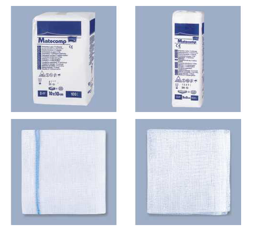 KOMPRESY GAZOWE NIESTERYLNE 13Nitek 8Warstw  5x5CM  A'100 SZT TZMO