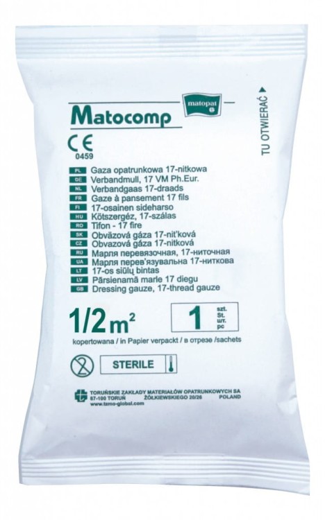 GAZA OPATRUNKOWA STERYLNA MATOCOMP 1m 13Nitek TZMO