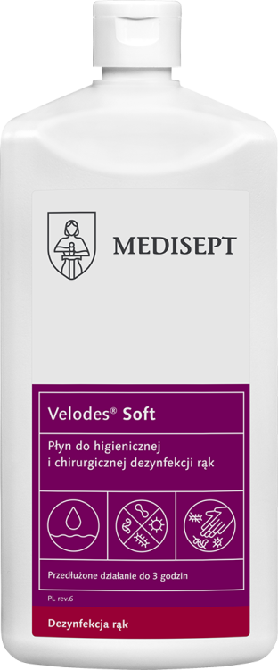 VELODES SOFT 1L - Płyn do higienicznej i chirurgicznej dezynfekcji rąk