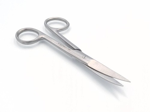 NOŻYCZKI OPERACYJNE ZABIEGOWE 16,5 CM ODGIĘTE KOŃCE OSTRE N 13-155