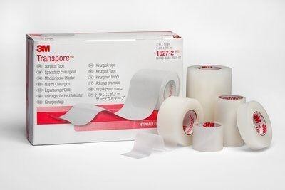PRZEZROCZYSTY PRZYLEPIEC FOLIOWY 3M TRANSPORE 1,25cm x 9,1m  24 rolki