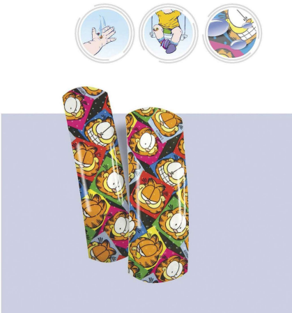 ZESTAW PLASTRÓW DLA DZIECI HAPPY GAREFIELD MIX 12szt