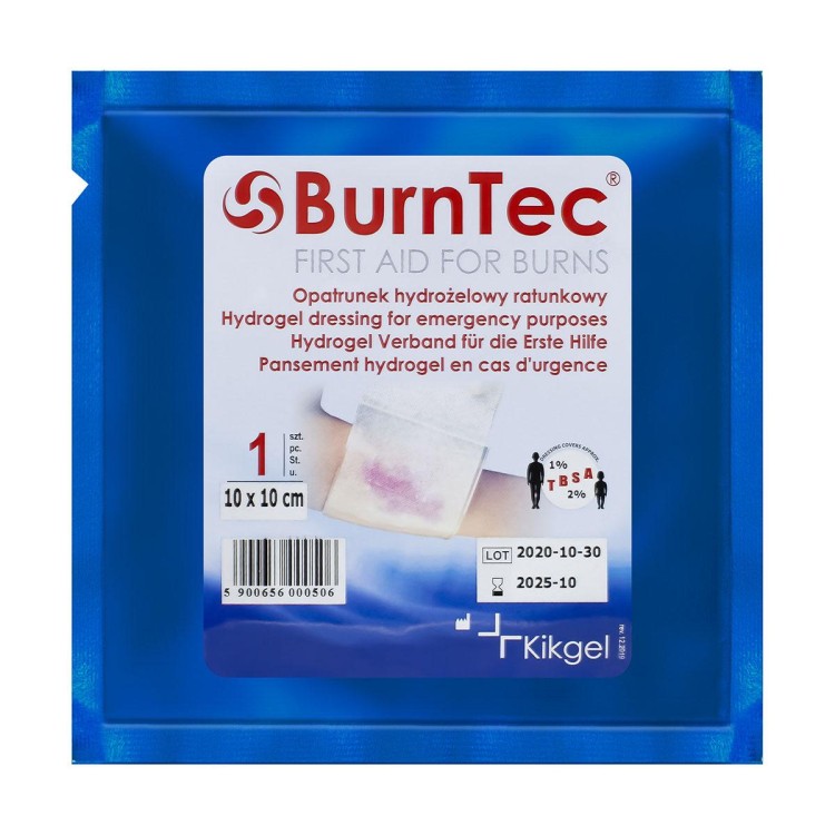 BURNTEC - HYDROŻELOWY OPATRUNEK NA OPARZENIA  20x40 cm