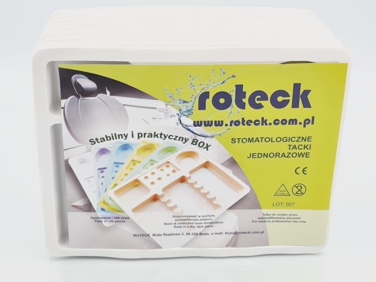 TACKA JEDNORAZOWA STOMATOLOGICZNA ROTECK,  roz. 19cm x 15cm  OPAK. a'100 szt.