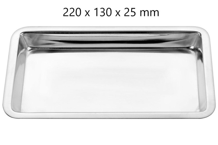 TACA NARZĘDZIOWA ZE STALI NIERDZEWNEJ 22cm x 13cm