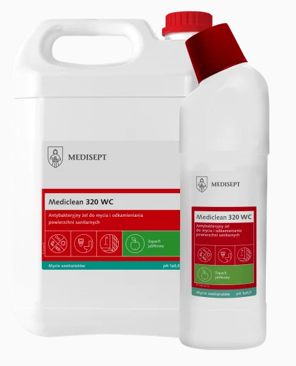 MEDICLEAN MC320 5L - Antybakteryjny żel do mycia i odkamieniania powierzchni sanitarnych