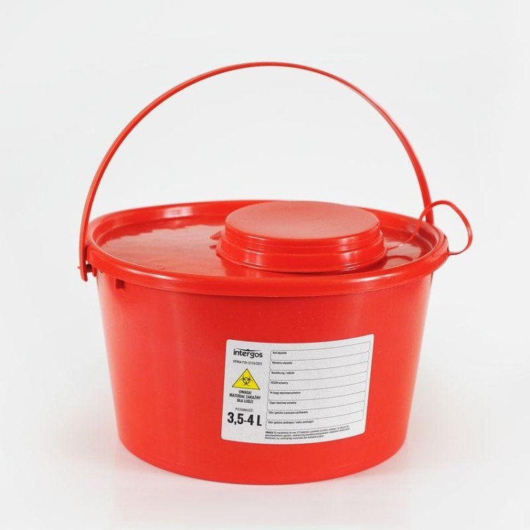 POJEMNIKI NA ODPADY MEDYCZNE  3,5L  INTERGOS