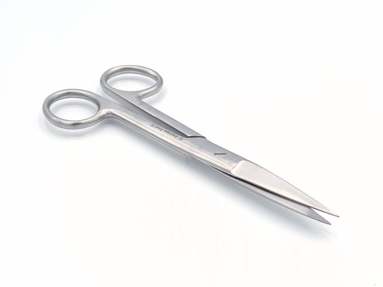 NOŻYCZKI CHIRURGICZNE PROSTE KOŃCE OSTRE 145 MM