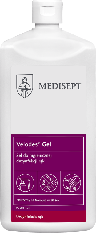 VELODES GEL 500 ML - Żel do higienicznej i chirurgicznej dezynfekcji rąk
