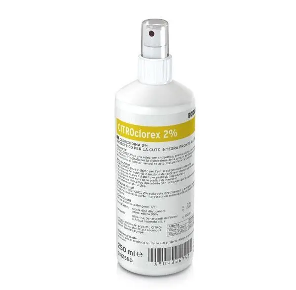 CITROCLOREX 2% 250 ML - alkoholowy preparat do dezynfekcji skóry przez zabiegami