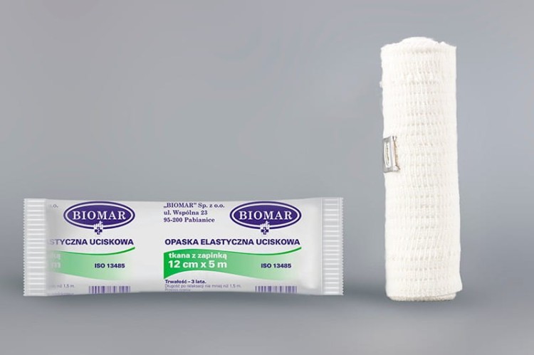 OPASKA ELASTYCZNA Z ZAPINKĄ 12cm*5m BIOMAR