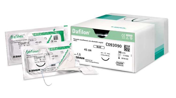 DAFILON 4/0 45CM DS24 C0932345 – 36 szt. nici chirurgiczne, szwy niewchłanialne monofilament