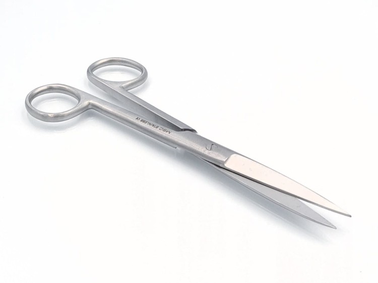 NOŻYCZKI CHIRURGICZNE PROSTE KOŃCE OSTRE 165 MM