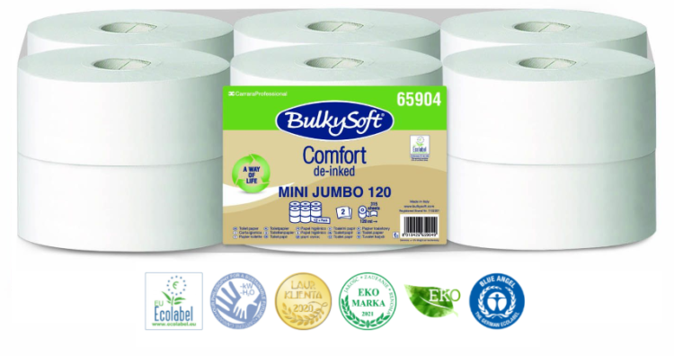 PAPIER TOALETOWY 2W JUMBO 120mb / 19cm OPAK=12 ROL BULKYSOFT 65904