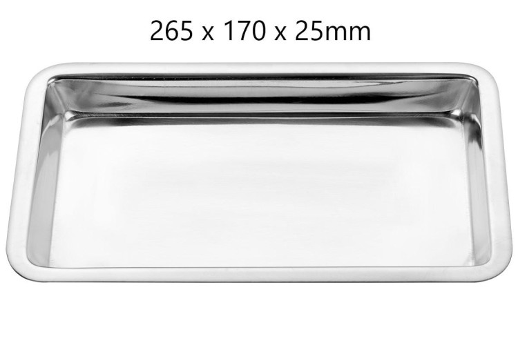 TACA NARZĘDZIOWA ZE STALI NIERDZEWNEJ 26cm x 17cm