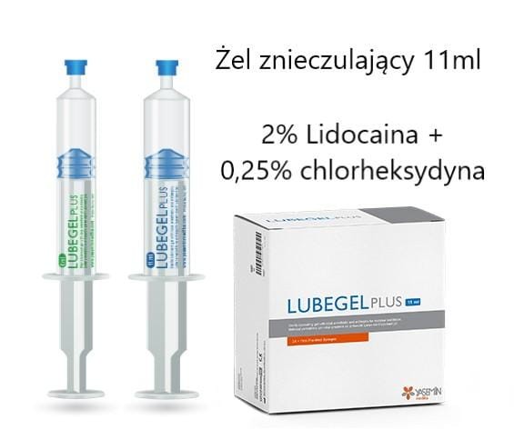ŻEL ZNIECZULAJĄCY DO CEWNIKOWANIA 11ml Z LIDOCAINĄ 2% I CHLORHEXYDYNĄ 0,25%