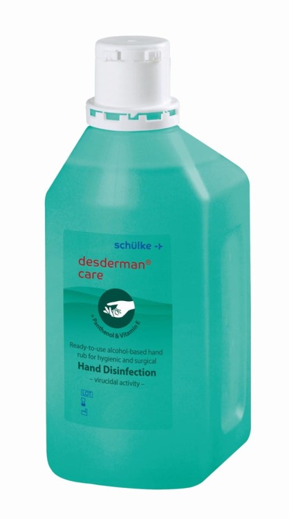 DESDERMAN CARE 500 ml - preparat do higienicznej i chirurgicznej dezynfekcji dłoni z Pantenolem i wit. E
