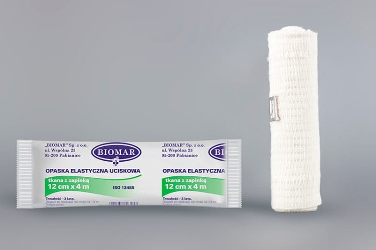 OPASKA ELASTYCZNA Z ZAPINKĄ 12cm*4m BIOMAR