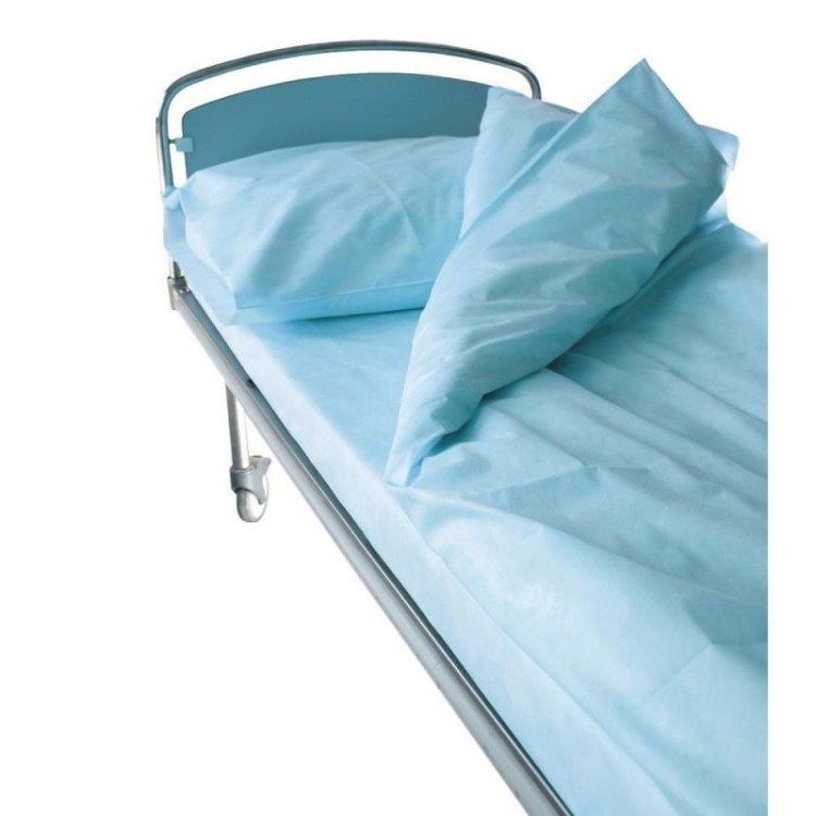 KOMPLET POŚCIELI MEDYCZNEJ WŁÓKNINOWEJ, JEDNORAZOWY, 3-CZEŚCIOWY VLIESKOMFORT TZMO