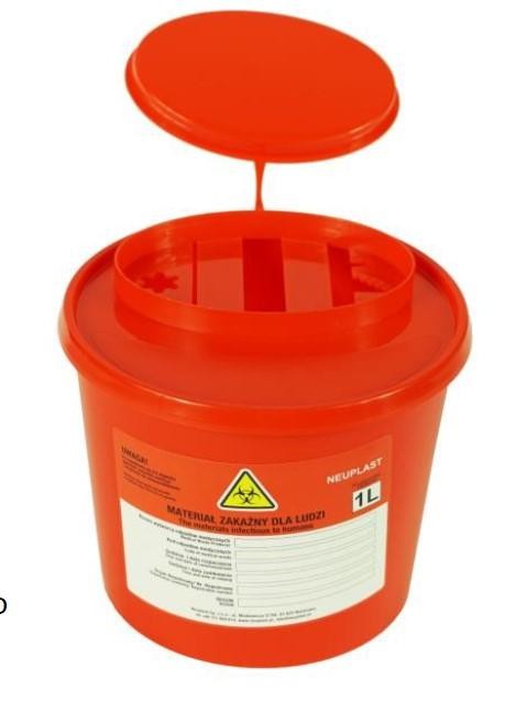 POJEMNIKI NA ODPADY MEDYCZNE 1L NEUPLAST