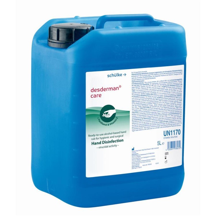 DESDERMAN CARE 5L - preparat do higienicznej i chirurgicznej dezynfekcji dłoni z Pantenolem i wit. E