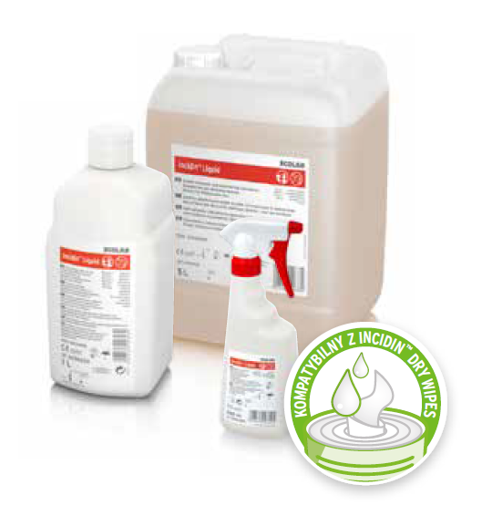 INCIDIN LIQUID 650ML ZE SPRYSKIWACZEM - gotowy do użycia alkoholowy środek do dezynfekcji powierzchni