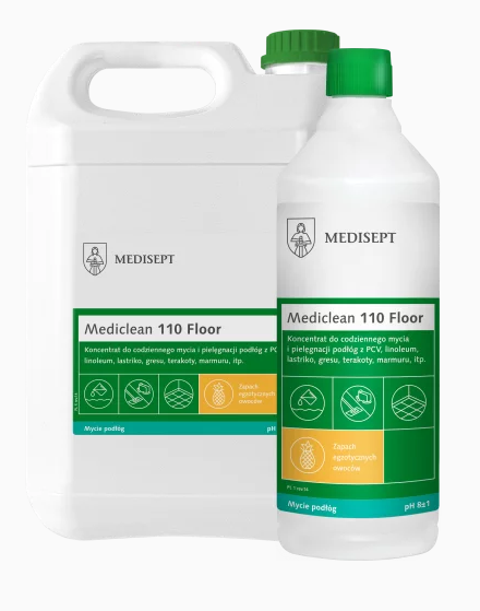 MEDICLEAN MC110 5L - koncentrat do codziennego mycia i pielęgnacji podłóg z PCV, linoleum, lastriko, gresu, terakoty, marmuru.