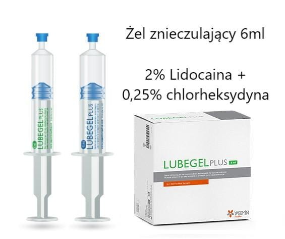 ŻEL ZNIECZULAJĄCY DO CEWNIKOWANIA 6ml Z LIDOCAINĄ 2% I CHLORHEXYDYNĄ 0,25%